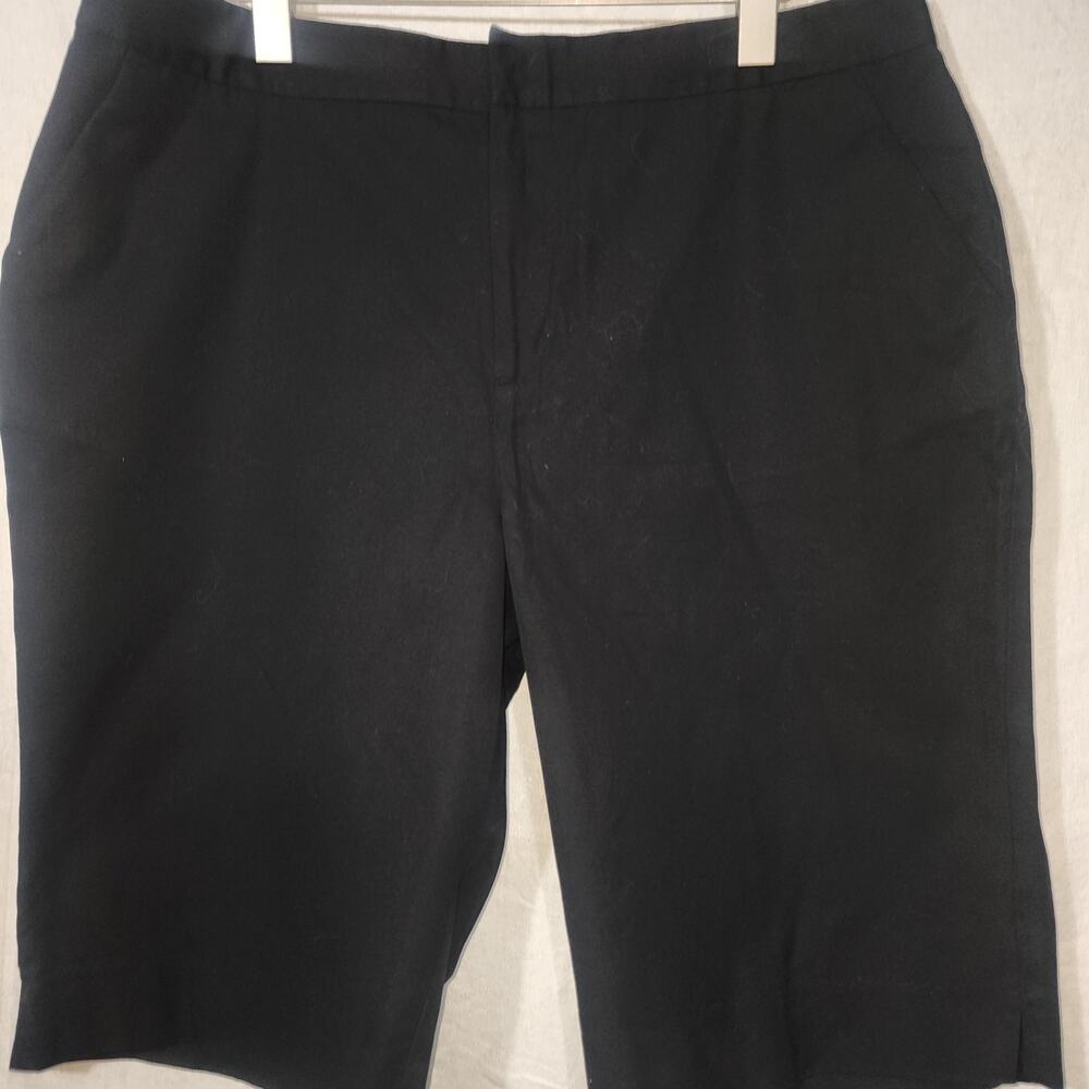 RALPH LAUREN sz 16 black 100% cotton Bermuda shorts